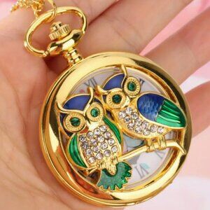 NEW w/Box Metal Stainless Pocket Watch on Chain